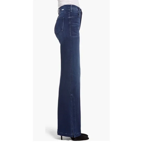 MOTHER The Hustler Sidewinder Jeans Size 29 Tongue and Chic High Rise Slit Hem - Picture 2 of 13